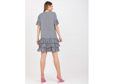 Robe de jour avec imprimé - bleu foncé
