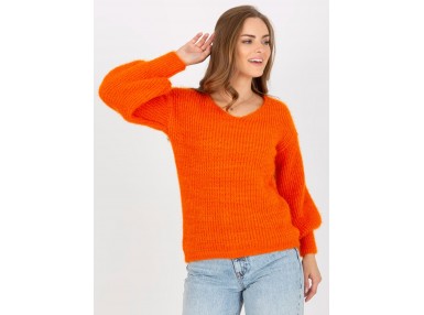Pull col V - orange