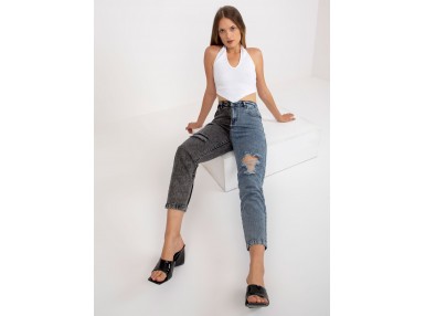 Pantalon jeans noir et bleu