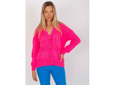 Gilet col V d'un - fluo rose