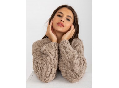 Pull en maille torsadée - beige