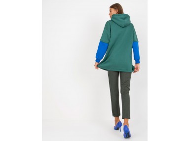 Sweat à capuche femme coloré - vert foncé