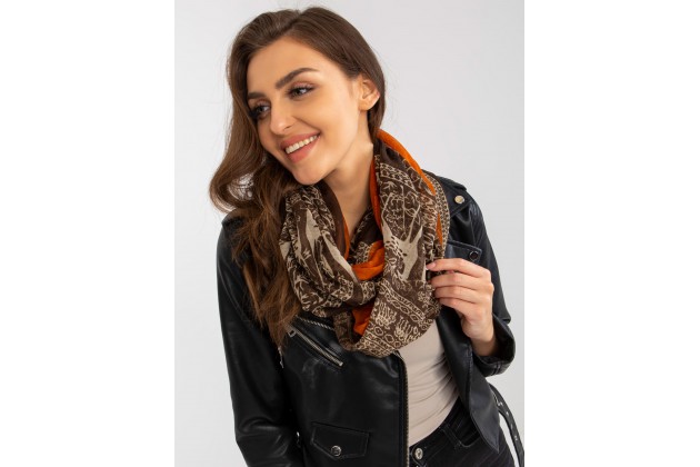 Echarpe tube et snood - marron