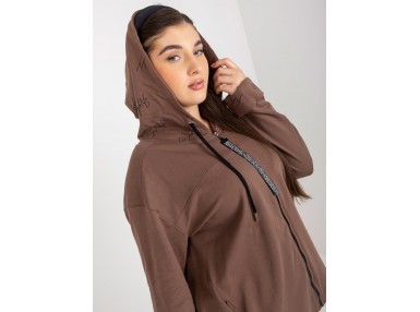 Sweat zippé - marron