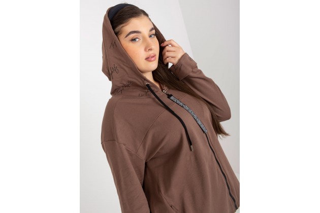 Sweat zippé - marron