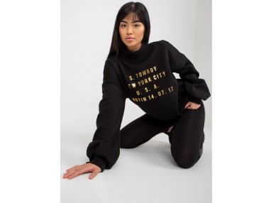 Sweat court en coton - noire