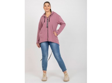 Sweat zippé - rose foncé
