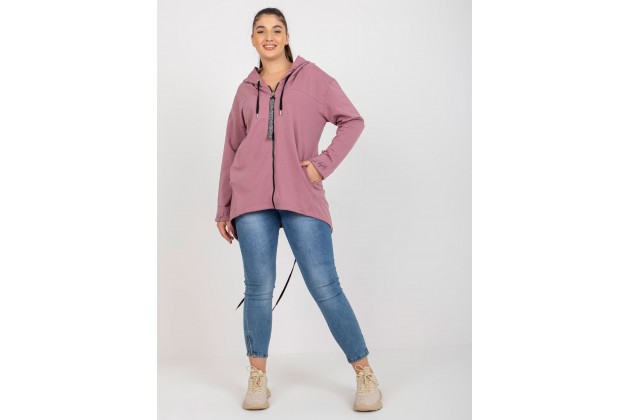 Sweat zippé - rose foncé