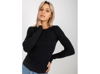 Pull côtelé - noir