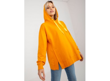 Sweat à capuche femme- jaune foncé