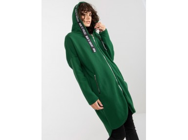 Sweat à capuche avec fermeture éclair  - vert foncé