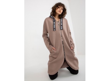 Sweat à capuche avec fermeture éclair  - beige foncé