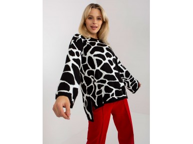 Pull imprimé - noir et blanc