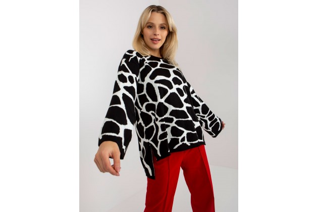Pull imprimé - noir et blanc