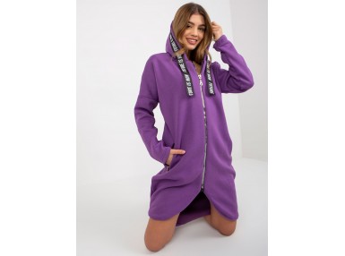 Sweat à capuche avec fermeture éclair  - violet foncé