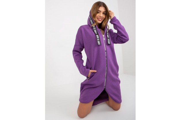 Sweat à capuche avec fermeture éclair  - violet foncé