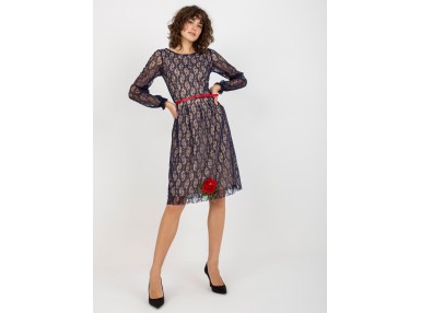 Robe en dentelle - bleu marine