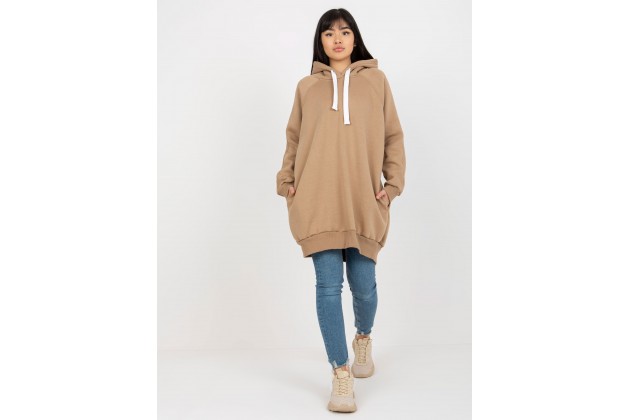 Sweat-shirt oversize - beige foncé