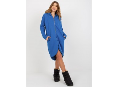 Sweat à capuche zippé -  bleu foncé