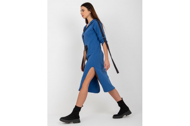  Robe sweat longue - bleu foncé