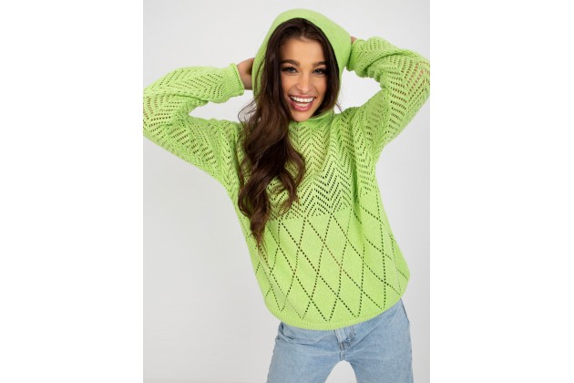 Pull à capuche - vert clair