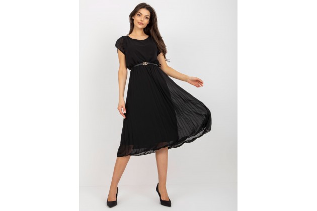 Robe de cocktail mi-longue - noire
