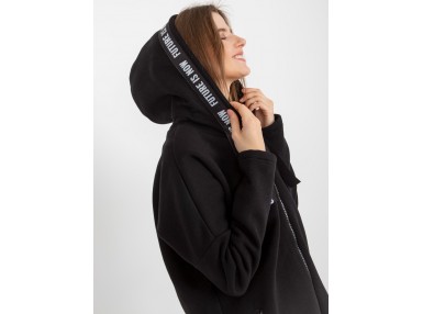 Sweat à capuche avec fermeture éclair - noire