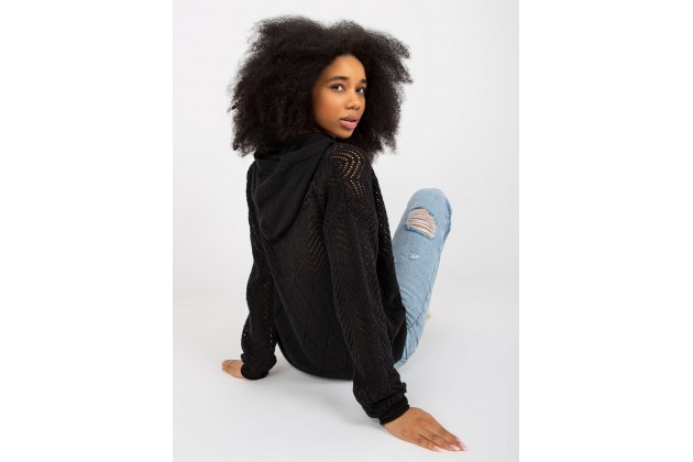 Pull à capuche - noir