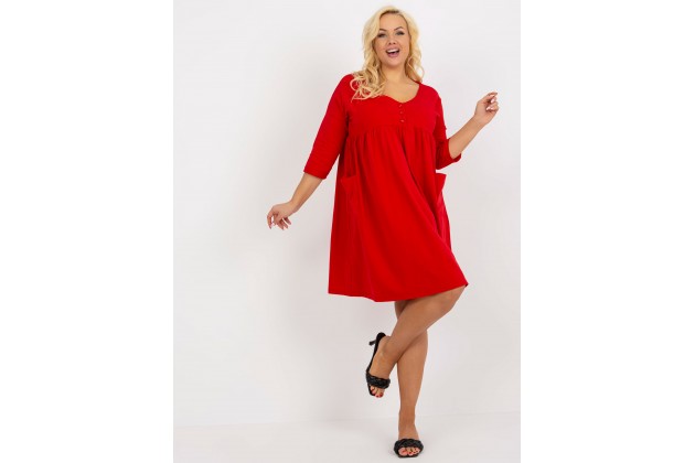Robe courte amples - rouge