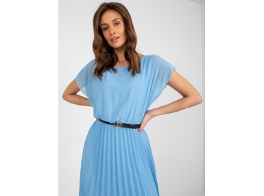 Robe de cocktail mi-longue - bleu clair