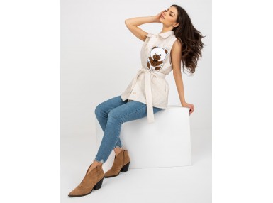 Gilet beige clair