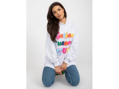 Sweat avec inscription - blanc