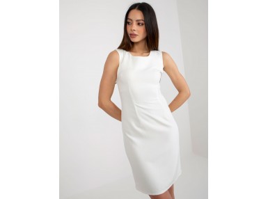 Robe moulante en coton - écru