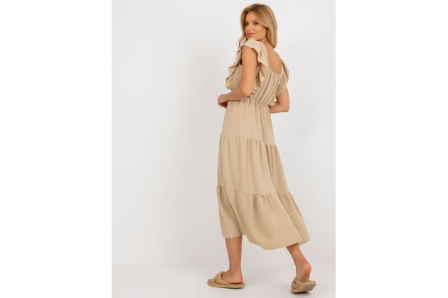 Robe longue ample - beige clair