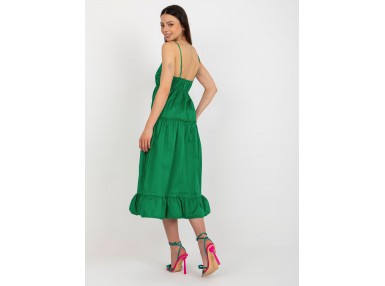  Robe longue en coton - vert
