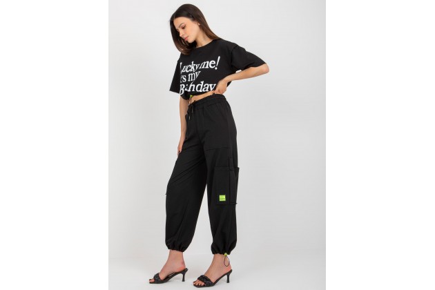 Ensemble t-shirt et pantalon - noir