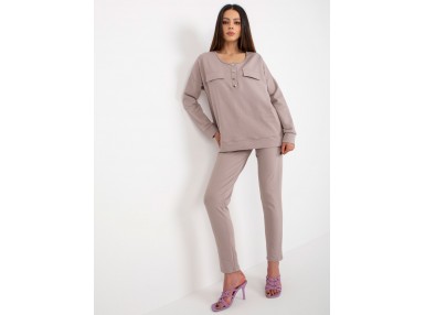 Ensemble sweat et pantalon - beige