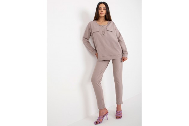 Ensemble sweat et pantalon - beige
