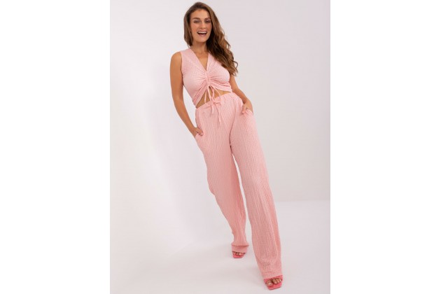 Combinaison façon gilet de costume ajustée - rose clair