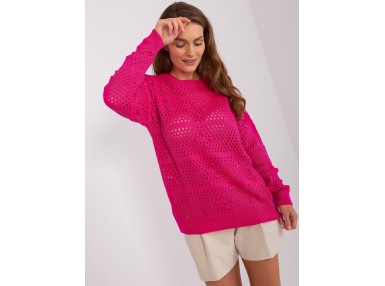 Pull à larges trous - fuchsia