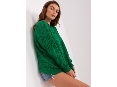 Pull à larges trous - vert