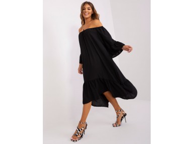 Robe de cocktail épaules nues - noir
