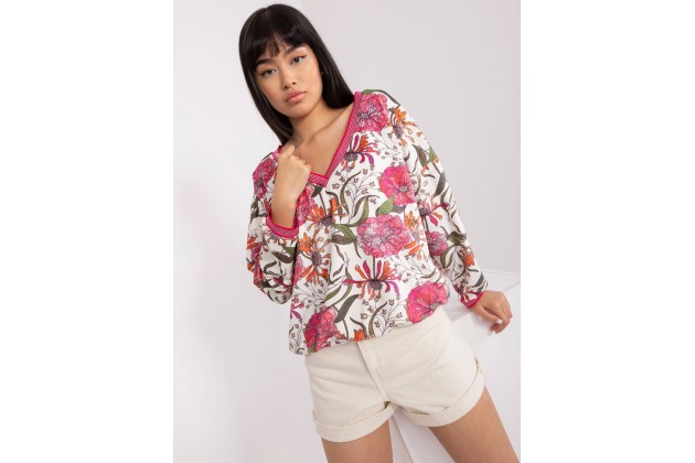 Sweat-shirt imprimé -rose