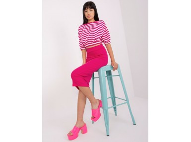 Ensemble avec chemisier et jupe - fuchsia