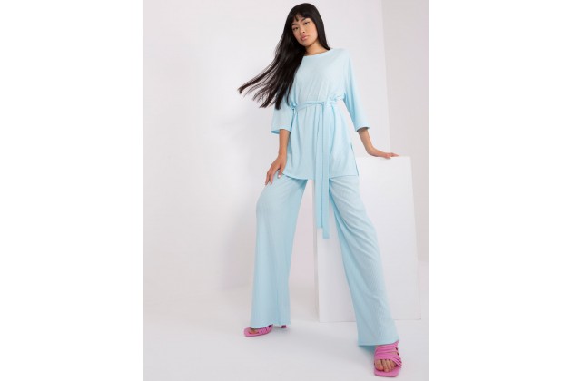 	Ensemble confort avec sweat et pantalon ample - bleu