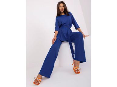 Ensemble confort avec sweat et pantalon ample - cobalt