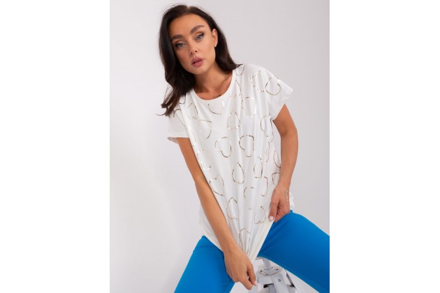 T-shirt à manches curtes en coton - écru