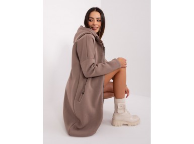 Sweat à capuche zippé - beige foncé