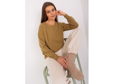 Pull col rond - olive