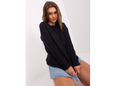Pull col rond - noir